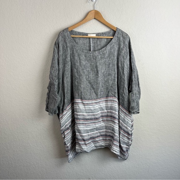 CP Shades Oversized Tunic Top 100% Linen - Picture 2 of 10